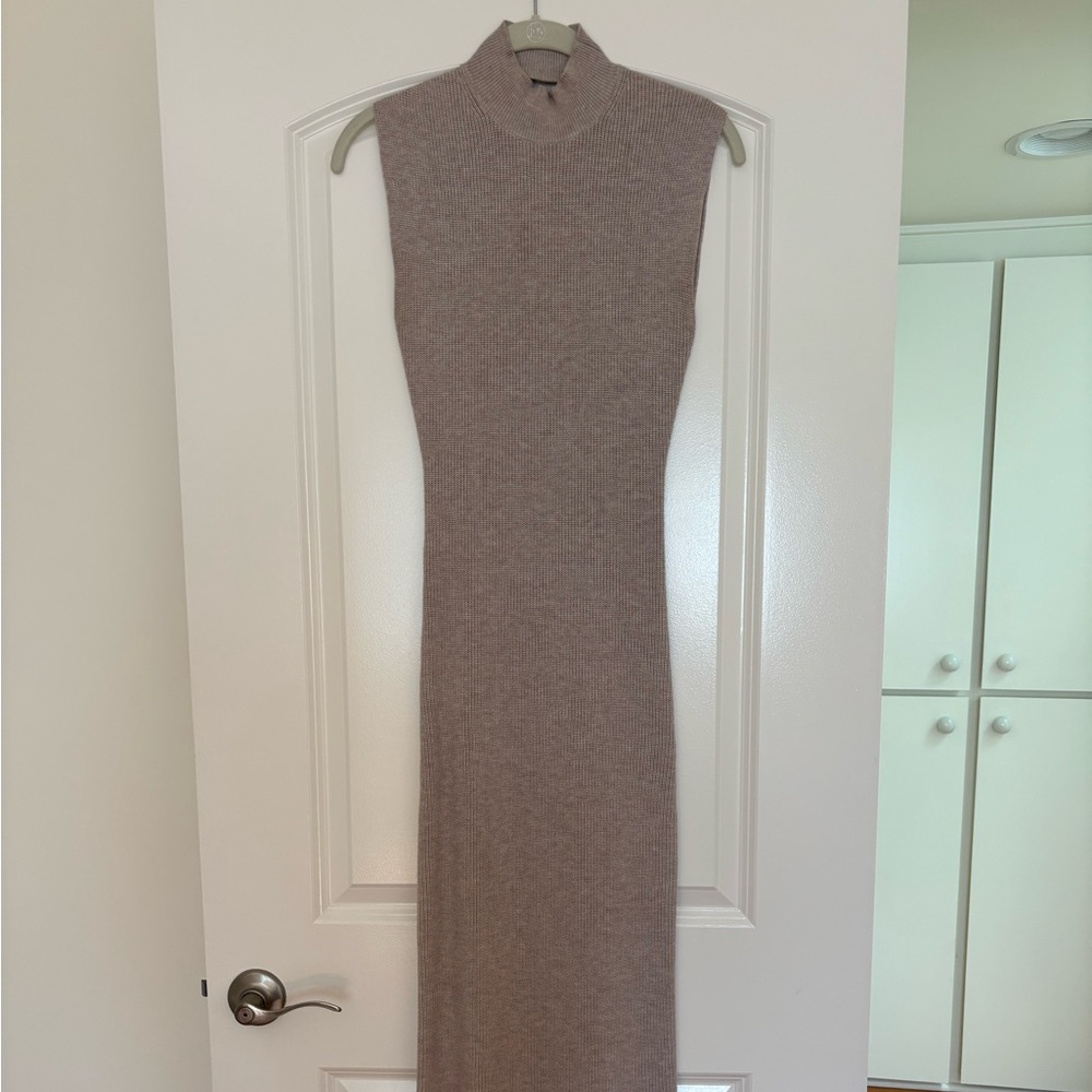 Aritzia Wilfred Knit Beige Dress
